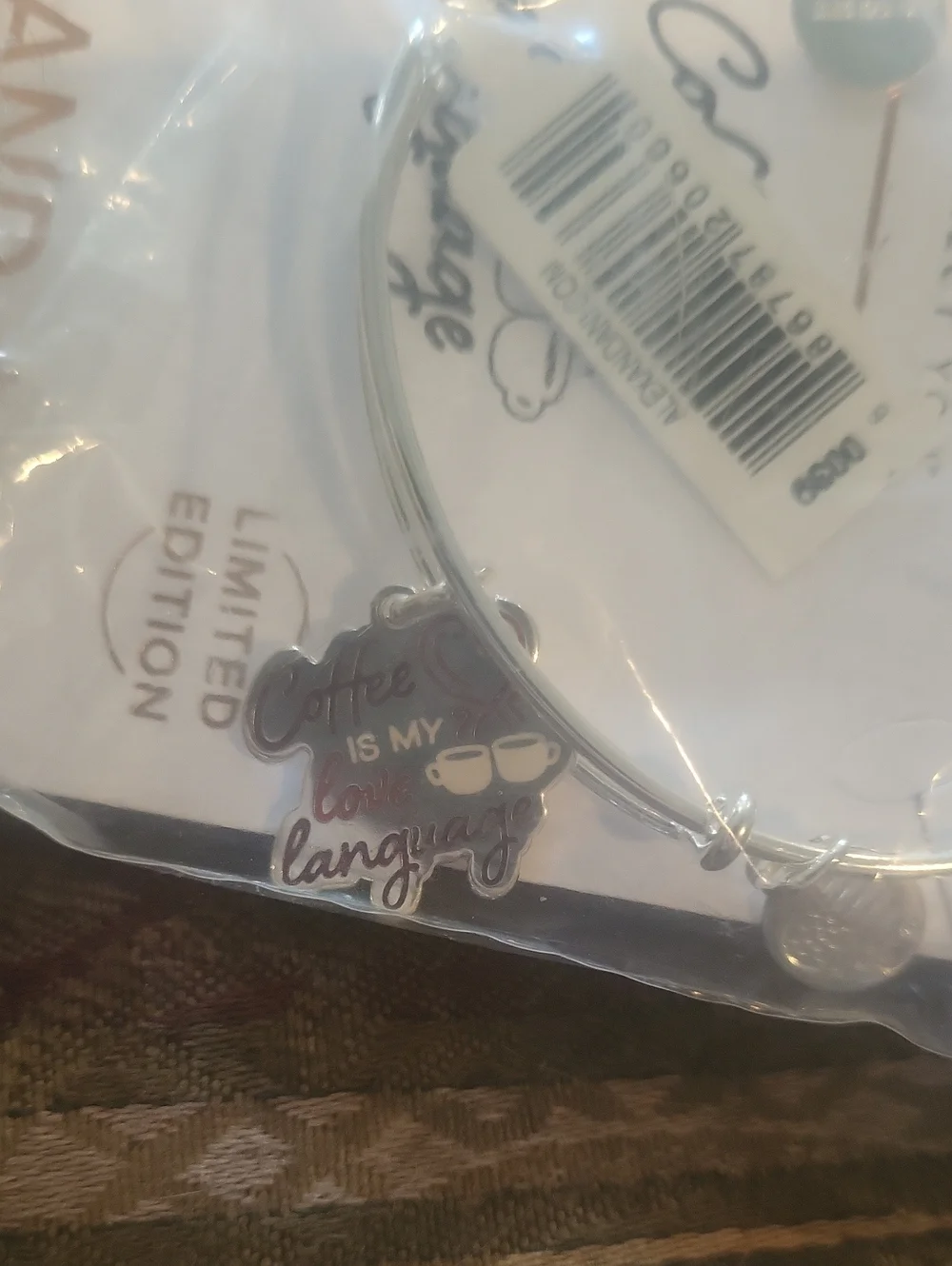 Alex Ani Limited Edition Bracelet Sealed Boxed Coffee Is My Love Langage